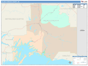 Valdez Cordova County Wall Map Color Cast Style